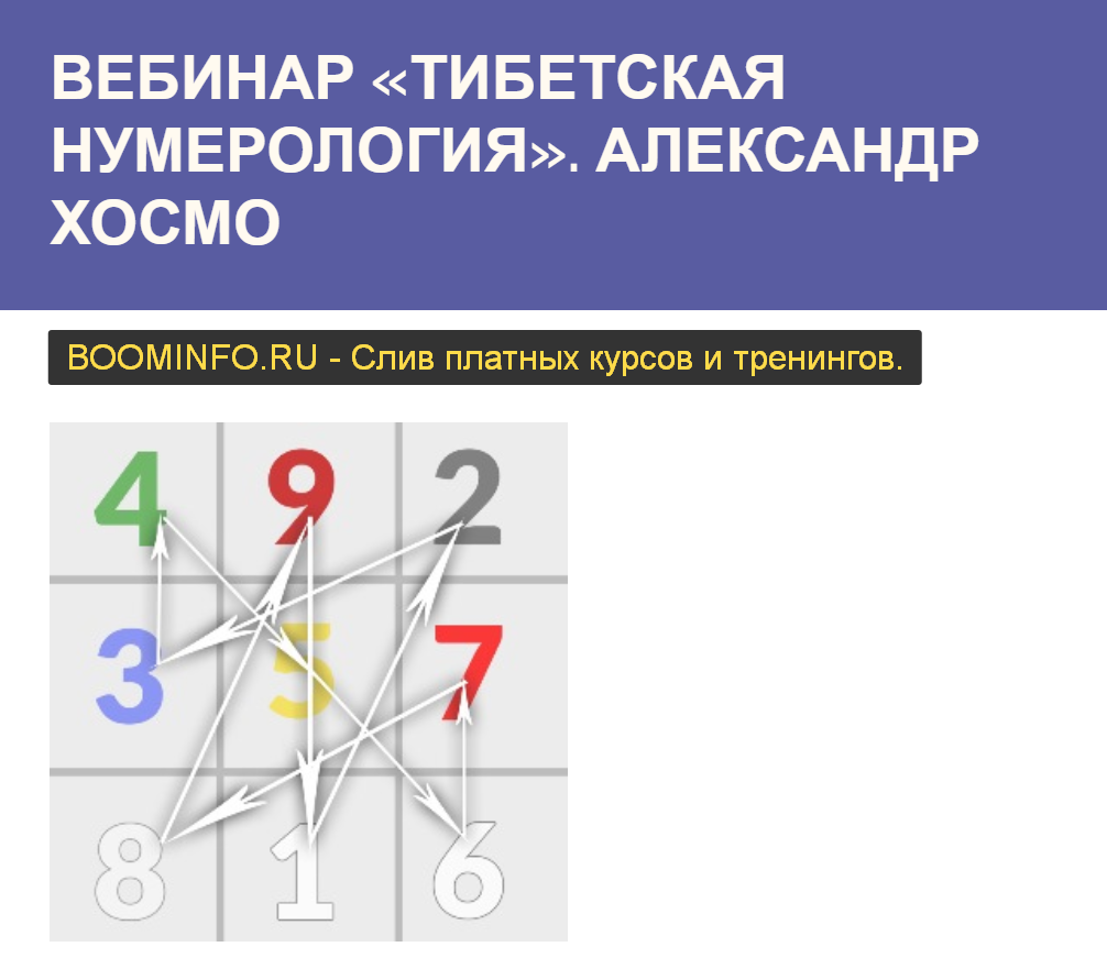 Александр Хосмо Тибетская нумерология 2019 слив курса
