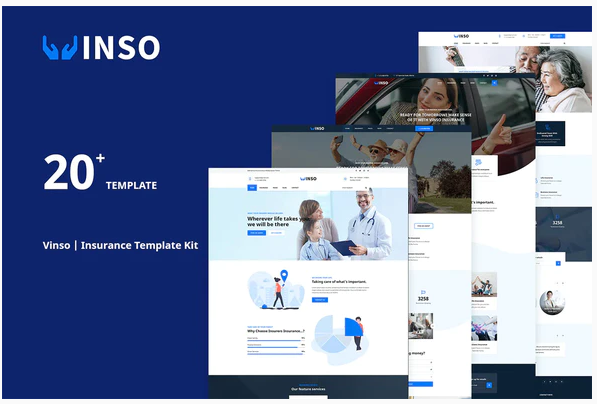 Themeforest Vinso - Insurance Elementor Template Kit слив курса