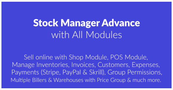 CodeCayon Stock Manager Advance with All Modules v3.4.47 nulled 2021 слив курса