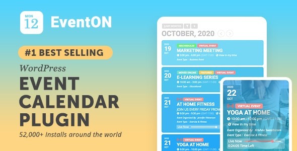 CodeCanyon EventOn v3.0.1 NULLED – календарь событий WordPress слив курса