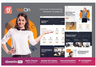 Themeforest WeOn - Call Center & Telemarketing Elementor Template Kit скачать слив
