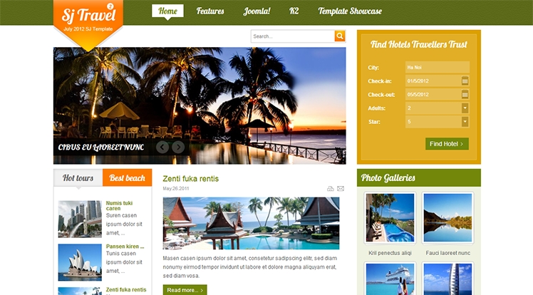 Smartaddons SJ Travel II v3.9.6 - Joomla шаблон путешествий слив курса