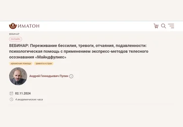 Иматон Андрей Пулин — Переживание бессилия, тревоги, отчаяния, подавленности: с применением экспре слив