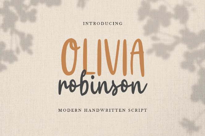 Elements.Envato Olivia Robinson Font слив курса