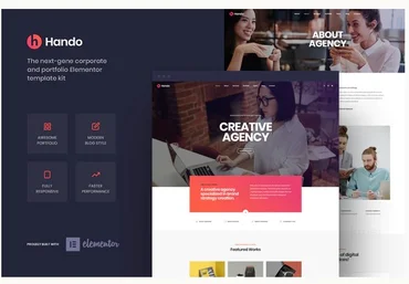 Themeforest Hando - Corporate & Portfolio Elementor Template Kit слив