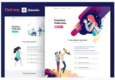 Themeforest FinCorp - Insurance & Marketing Elementor Template Kit слив