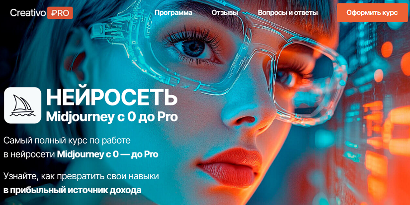 Оксана Решетнёва CreativoPro Нейросеть Midjourney с 0 до Pro 2025 слив курса