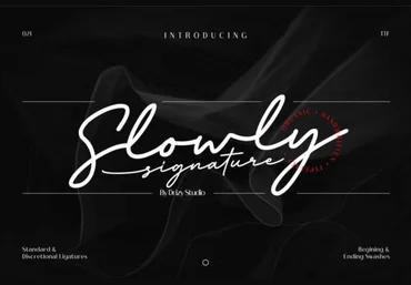 Creativefabrica Slowly Signature Font 2021 слив