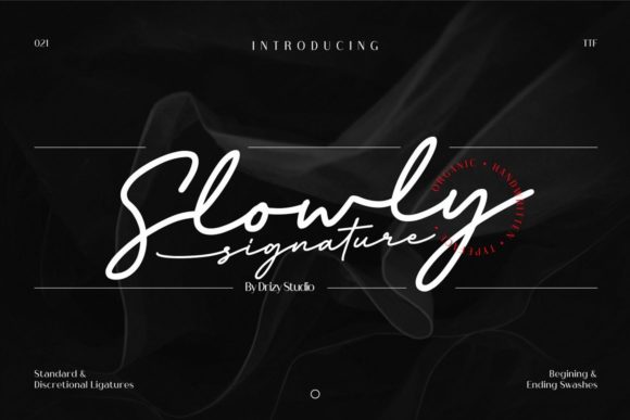 Creativefabrica Slowly Signature Font 2021 слив курса