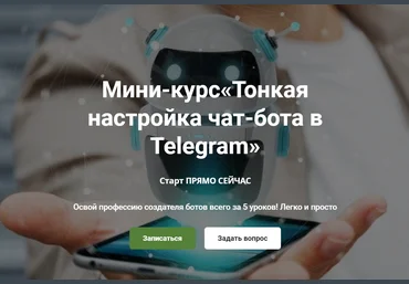 Ольга Скороходова Мини-курс«Тонкая настройка чат-бота в Telegram» 2020 слив