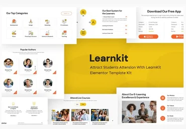 Themeforest LearnKit - e-Learning Elementor Template Kit слив