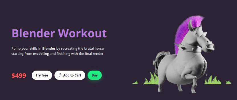 Motion Design School Blender Workout 2023 слив курса