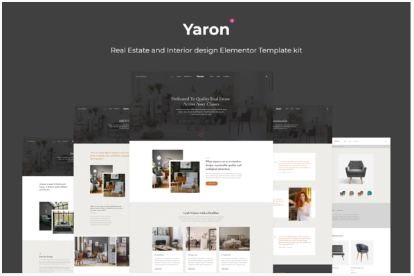 Themeforest Yaron - Real Estate & Interior Design Elementor Template kit слив курса
