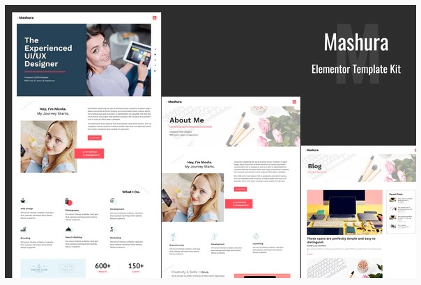 Themeforest Mashura - Portfolio Elementor Template Kit слив курса