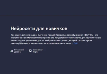 NEкурсы Stepik Нейросети для новичков 2024 слив