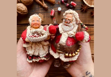 maika_polosataya Санта Клаус. Уникальный образ из иллюстраций. Mr. and ms. Claus 2022 слив