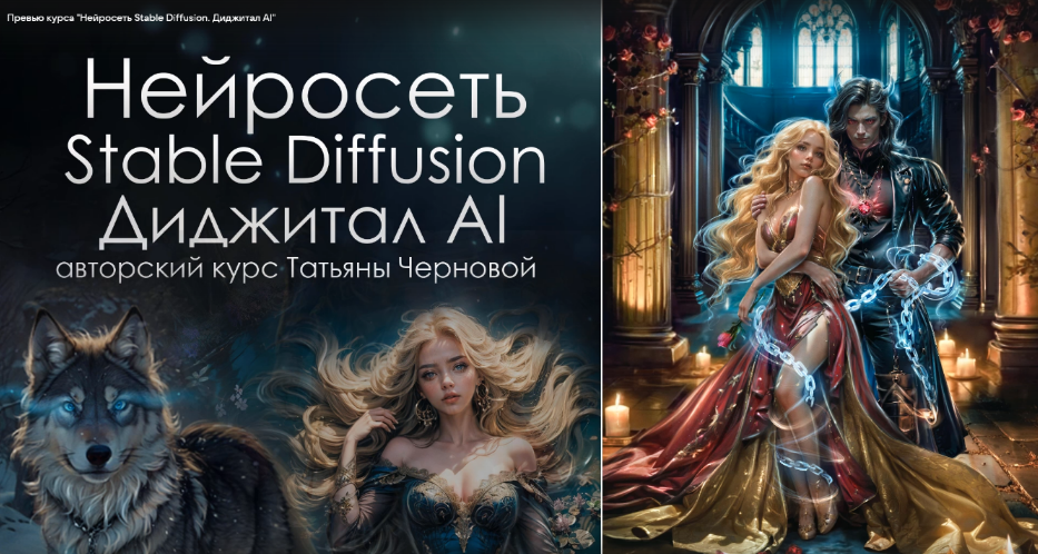 Татьяна Чернова Stable Diffusion. Диджитал AI 1.0. Быстрый старт 2023 слив курса