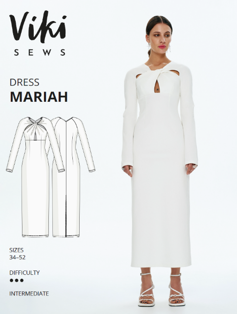 Виктория Ракуса Vikisews Шитье Exclusive Mariah dress sewing pattern 2023 слив курса
