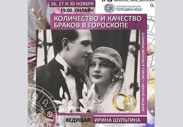 Ирина Шульгина Количество и качество браков в гороскопе АК Середина неба слив
