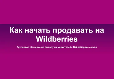 sklad13 Как начать продавать на Wildberries. 6 поток 2023 слив