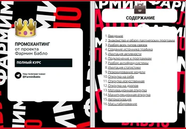 От проекта Фармим бабло Промохантинг PRO 2023 слив