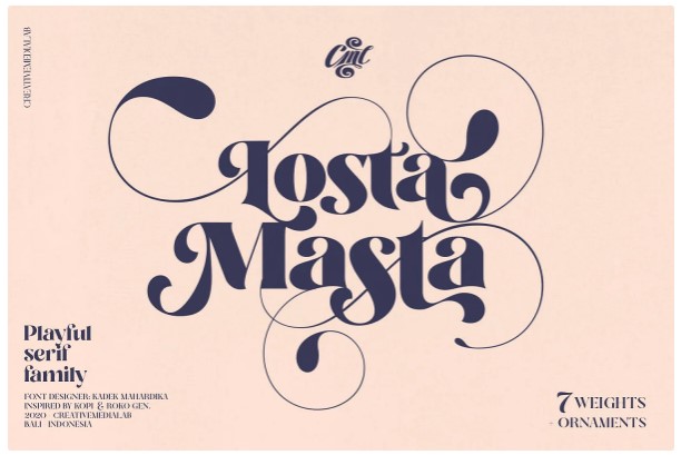 Creativemarket Losta Masta - Playful Serif Family 2021 слив курса