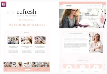 Themeforest Refresh - Women in Business Elementor Template Kit слив