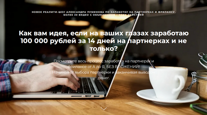 Александр Пуминов Реалити-шоу 2.0 по заработку на партнерках и фрилансе. Тариф Стандарт 2025 слив курса