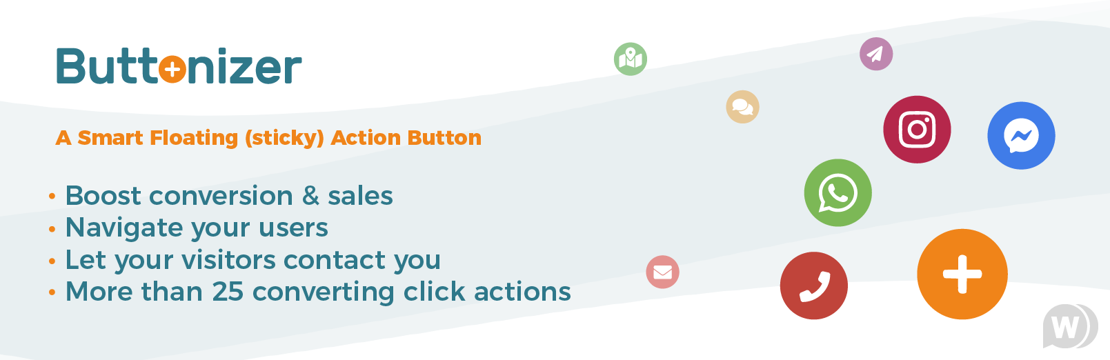 Buttonizer Premium v2.2.1 NULLED - умная плавающая кнопка действия WordPress слив курса