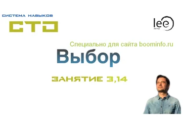 Lee СТО. Выбор. Занятие 3,14 От 10.05.2020 слив