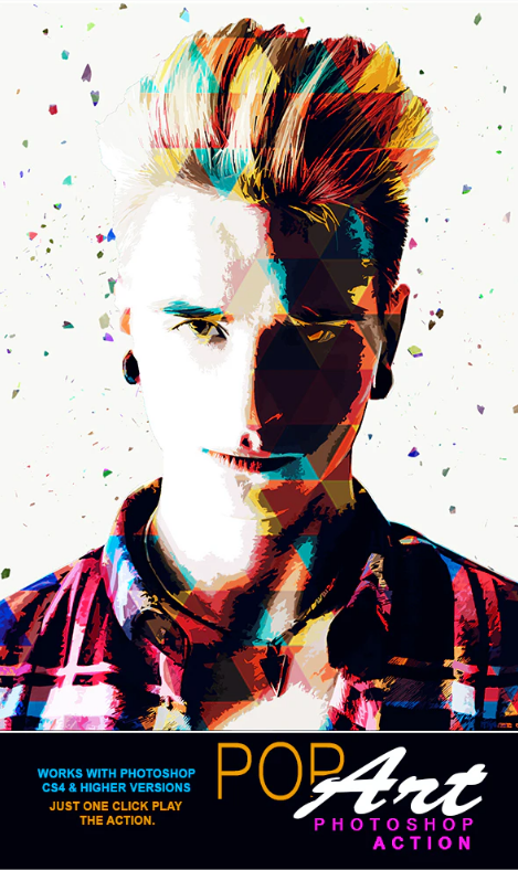 Graphicriver Pop Art Photoshop Action 2020 слив курса