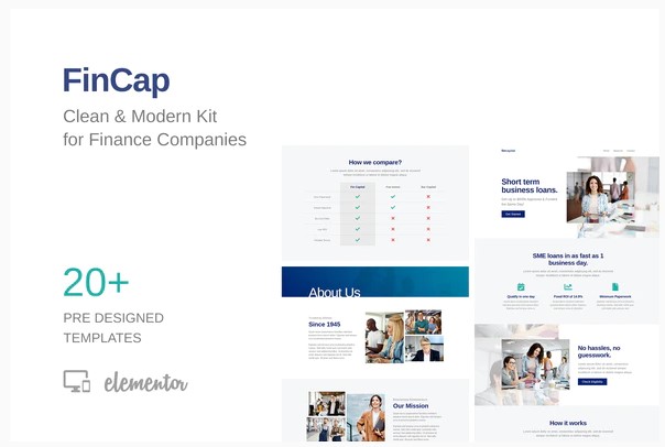 Themeforest FinCap - Finance Template Kit слив курса
