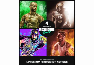 Graphicriver 4 Photoshop Actions Bundle 2021 скачать слив