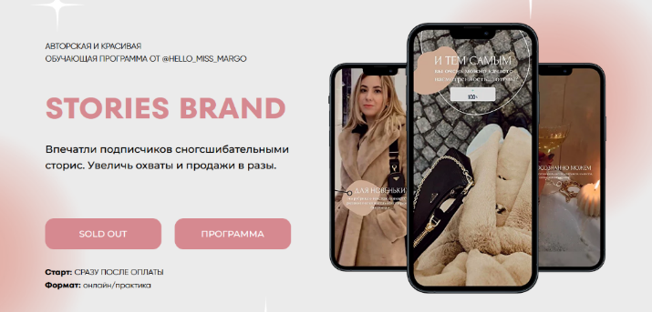 Маргарита Бышкова Stories Brand 2022 слив курса