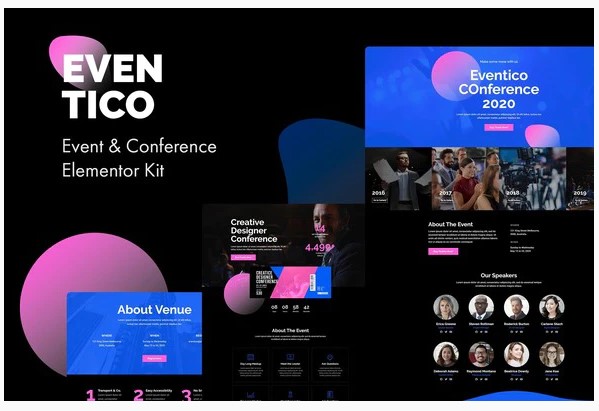 Themeforest Eventico - Event & Conference Elementor Kit слив курса