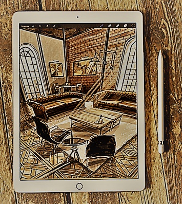 Ольга Каминская Видео-курс скетчи интерьера на IPAD слив курса