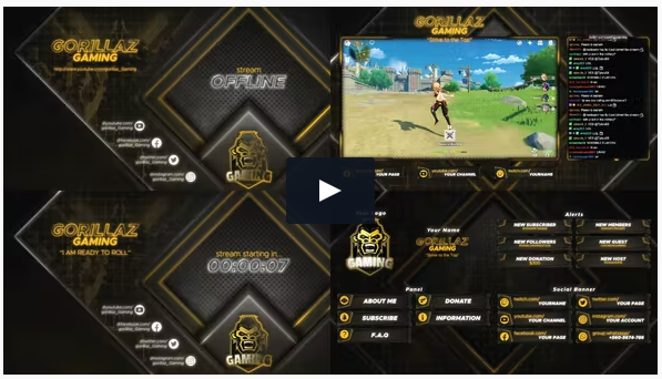 Videohive Streamer Broadcasting Pack - Набор графики для оформления стримов 2022 слив курса
