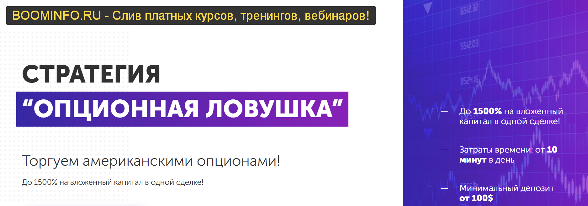 Владимир Волков Опционная ловушка 2019 слив курса
