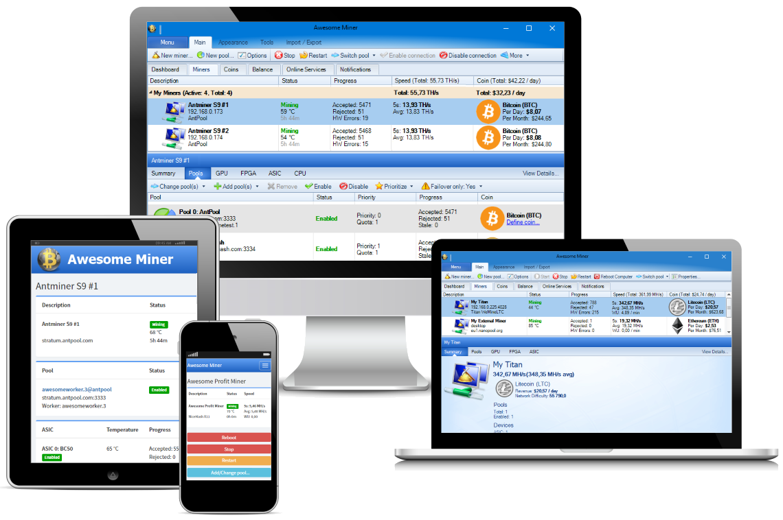 Awesome Miner 4.1.2 Ultimate Plus слив курса