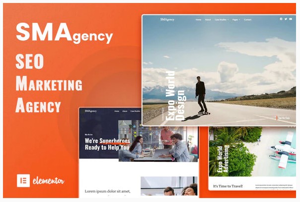 Themeforest SMAgency - SEO Marketing Agency Elementor Template Kit слив курса