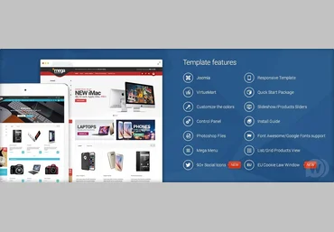 Virtuemarttemplates VM Mega Web Shop v3.8.6 - премиум шаблон интернет-магазина Joomla слив