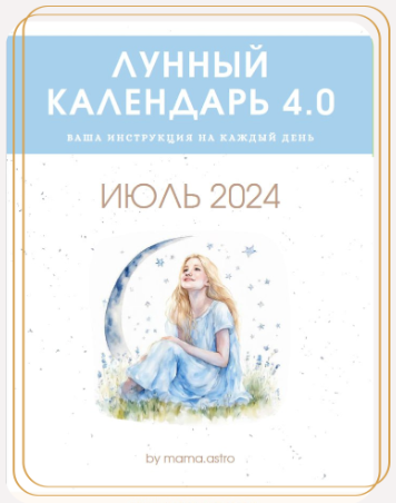 mama.astro Лунный календарь 4.0. Ваша инструкция на каждый день Июль 2024 слив курса
