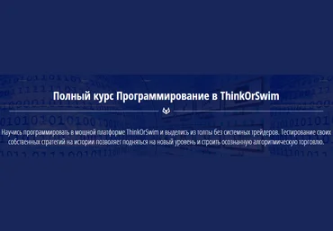 Павел Кашинский Программирование ThinkOrSwim слив