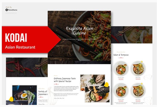 Themeforest Kodai - Asian Restaurant Elementor Template Kit слив курса