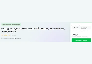 Инфоурок Уход за садом: комплексный подход, технологии, ландшафт 2024 слив