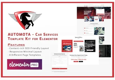 Themeforest Automota - Car Repair Services Template Kit слив