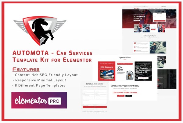 Themeforest Automota - Car Repair Services Template Kit слив курса