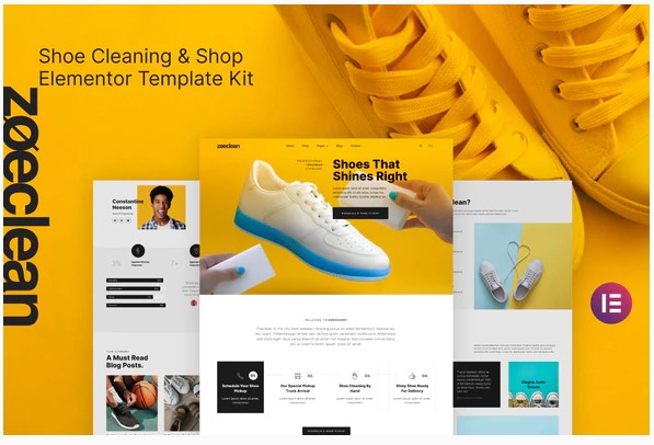 Themeforest Zoeclean - Shoe Cleaning & Shop Template Kit слив курса