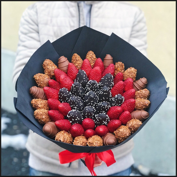 Wow Buket Клубника в шоколаде + ягодный букет слив курса