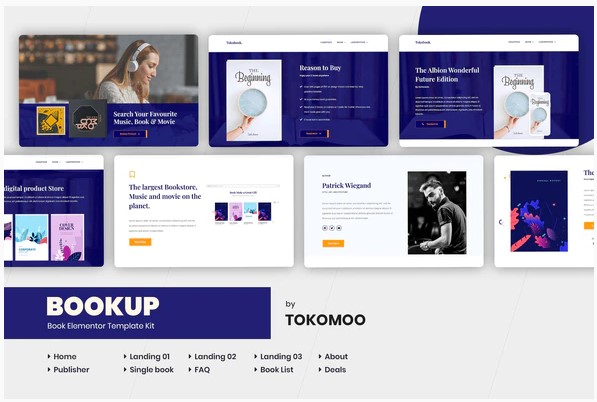 Themeforest Bookup - Book Store Elementor Template Kit слив курса
